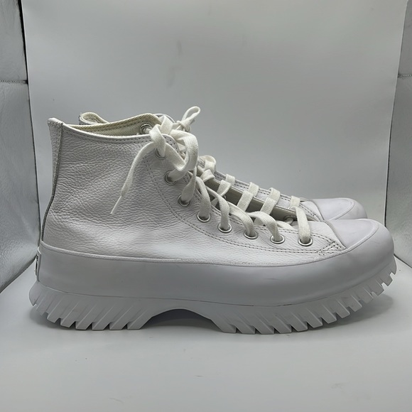 Converse Shoes - NWT Converse Lugged 2.0 Platform Shoe Sneakers High Top White Leather Womens 10